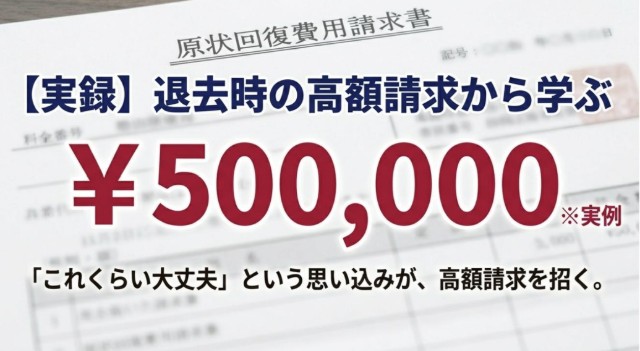 原状回復費用請求書500000円の実例