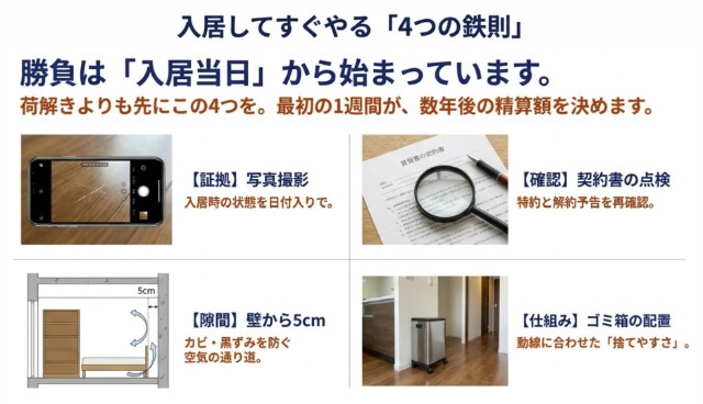 入居してすぐやる4つの鉄則