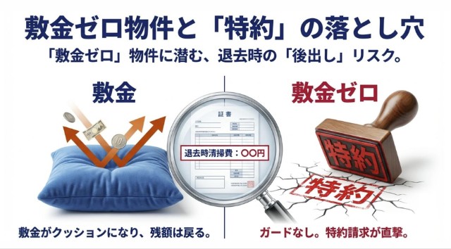 敷金ゼロ物件と特約の落とし穴